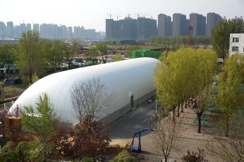 拒絕霧霾，共享藍(lán)天，氣膜建筑在行動